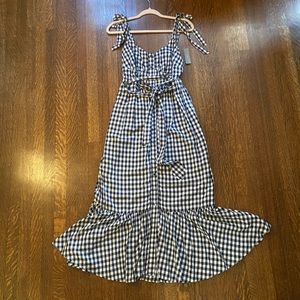 J. CREW Gingham Midi Dress *Brand New*